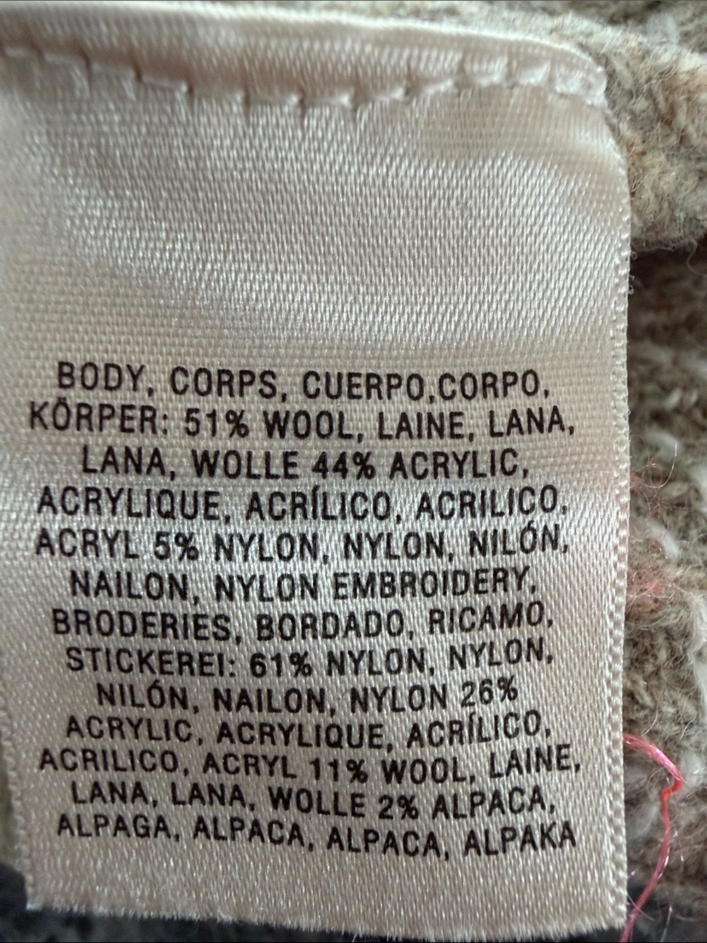 Anthropologie Sleeping on Snow Ranunculus Embroidered Wool Blend Sweater Tunic - Picture 5 of 6
